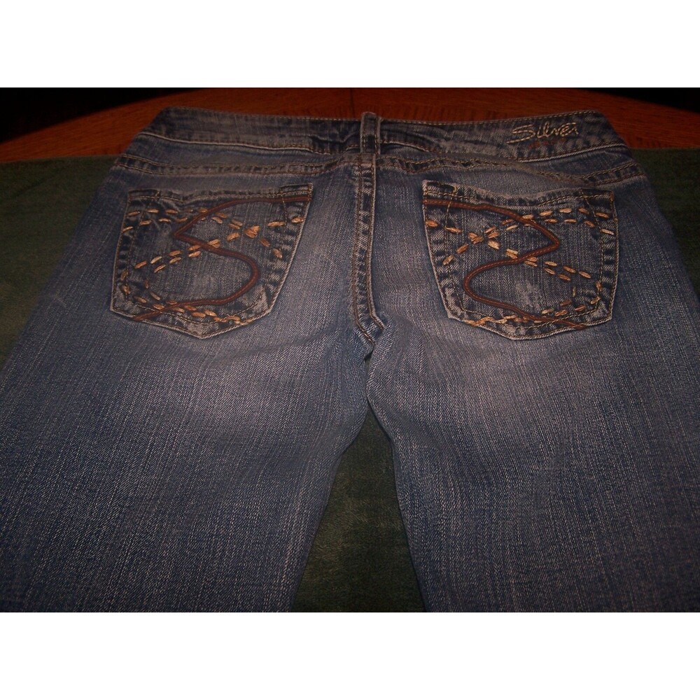 BUCKLE SILVER Frances womens STRETCH JEANS Actual 27X31 - Picture 4 of 6